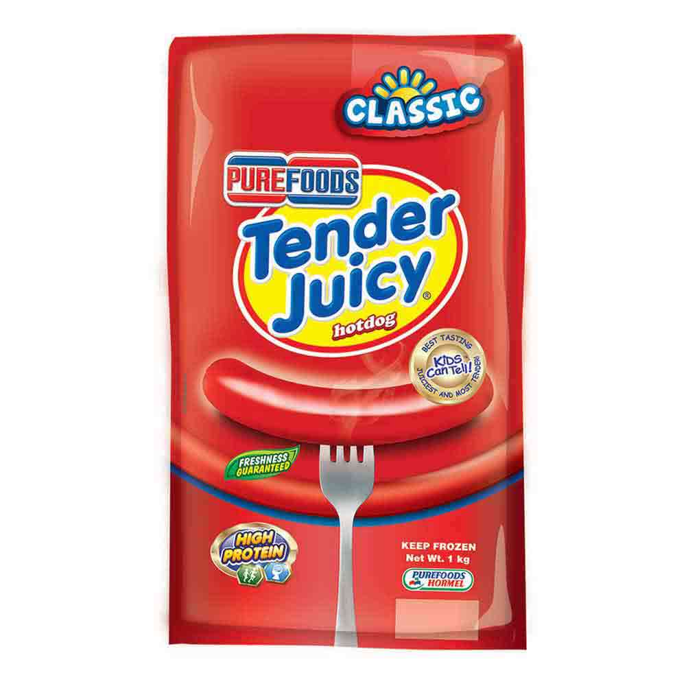 Purefoods Tender Juicy Hotdog Regular 1KG | All Day Supermarket